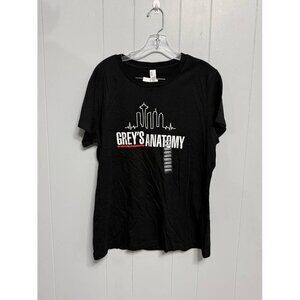 Grey's Anatomy Simply Seattle Skyline Graphic Tee XL NWT Black Short Sleeve